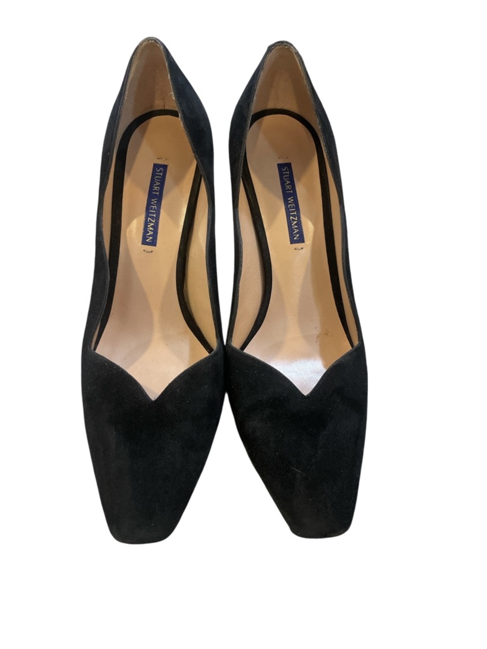 Stuart Weitzman Black Suede Pointed-Toe Pumps Size 9